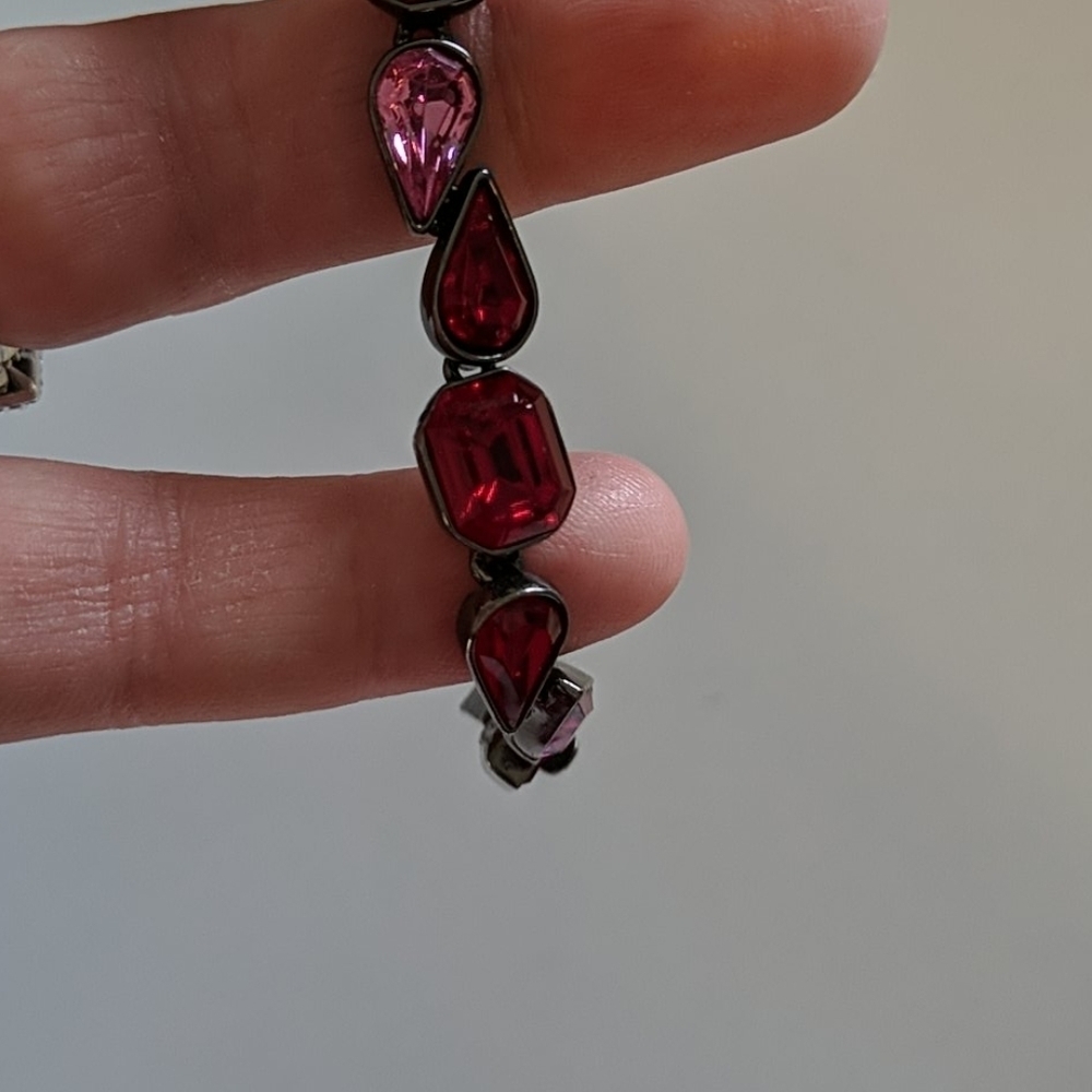 Pink & Red Gemstone Bracelet - Picture 7 of 8